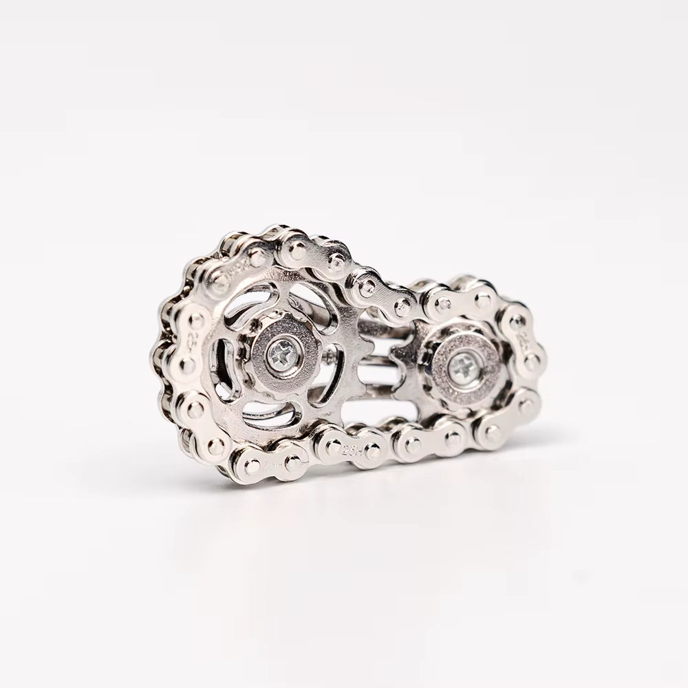 Sprockets Flywheel Fingertip Gyro Fidget Spinner Antistress Anxiety Metal Bike Chains EDC Spinner Fidget Toys for Adult Kids