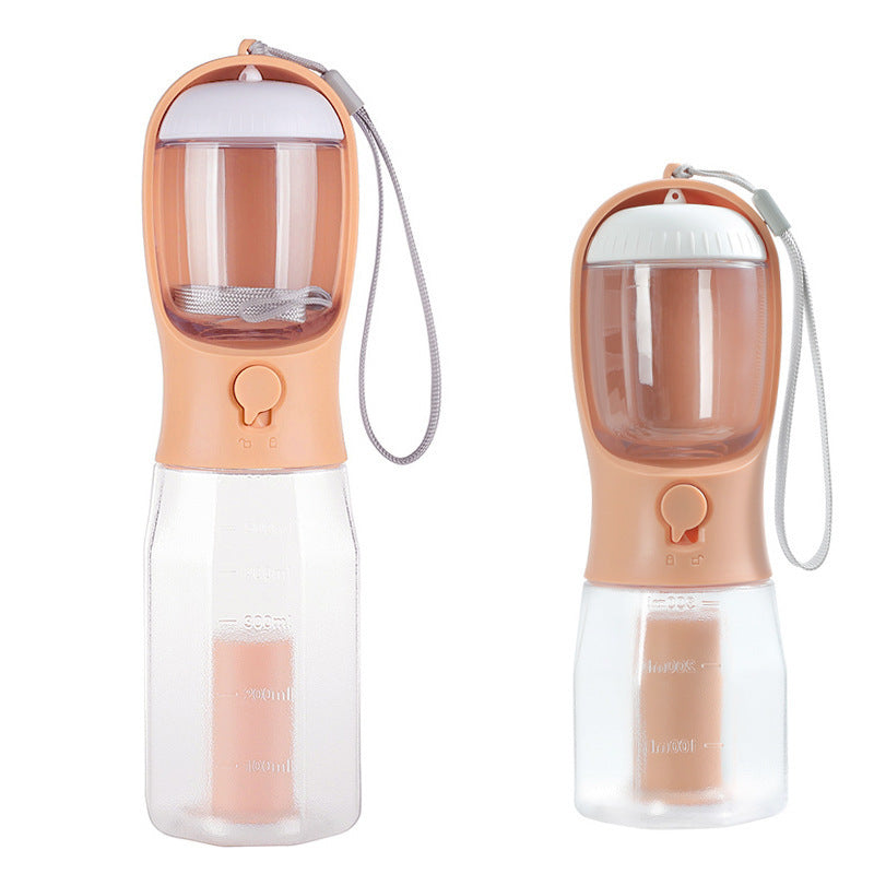 Botella 3 en 1 para perros en coral, versiones de 600 ml y 300 ml